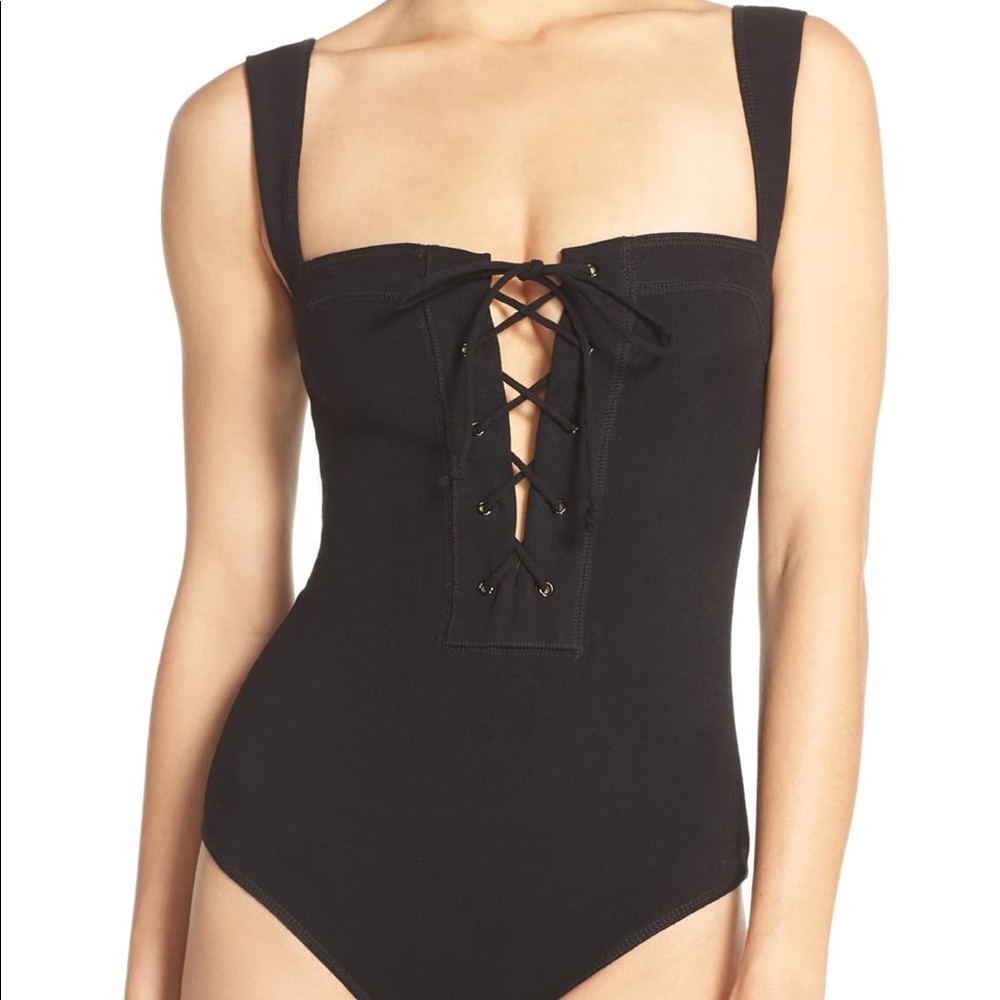 Free people lace up bodysuit